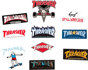 THRASHER 10/PACK COLLAGE ASSORTED DECALS