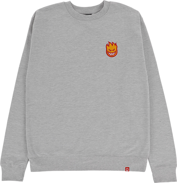 Spitfire Lil Bighead Fill Crew Sweatshirt - MEDIUM Htr.Grey/Red/Gold/Wt