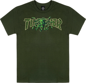 Thrasher Medusa T-Shirt - Size: SMALL Forest Green