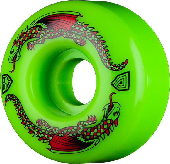 Powell Peralta Df Green Dragon 54/34mm 93a Green Skateboard Wheels (Set of 4)