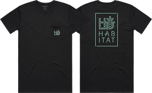 Habitat Pod Stacked Pocket T-Shirt - Size: SMALL Black