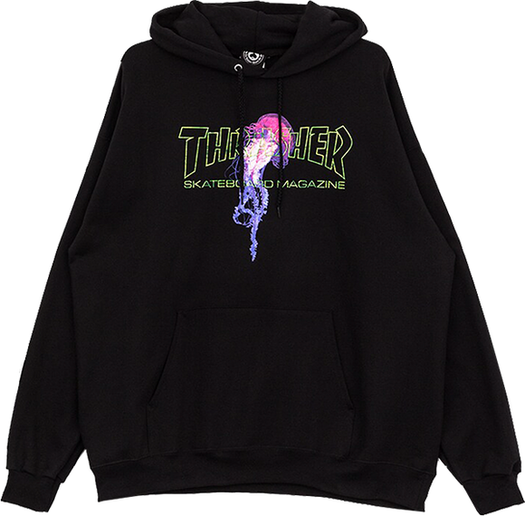 Thrasher Atlantic Drift Hooded Sweatshirt - SMALL Black