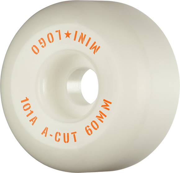 Mini Logo A-Cut 60mm 101a White  Skateboard Wheels (Set of 4)