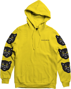 Call Me 917 Black Cat Hooded Sweatshirt - MEDIUM Gold