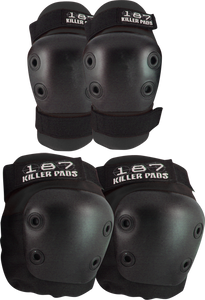 187 Combo Pack Knee/Elbow Pad Set XS-Black