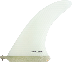 O&E Honeycomb Single Fin 9" Pale Blue Surfboard FIN 