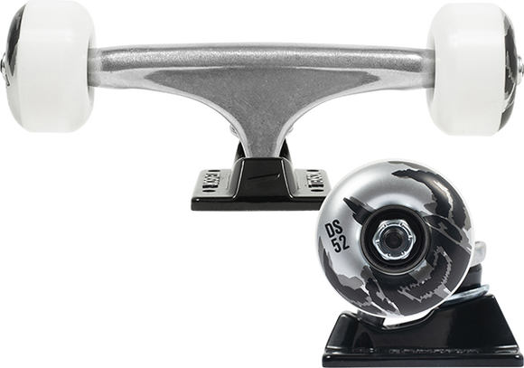 Ten/Darkstar Assembly 5.25 Raw/Black W/52mm Dissent Skateboard Trucks (Set of 2)