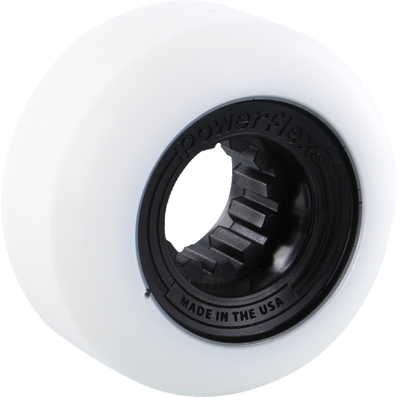 Powerflex Gumball 56mm 83b White/Black Skateboard Wheels (Set of 4)