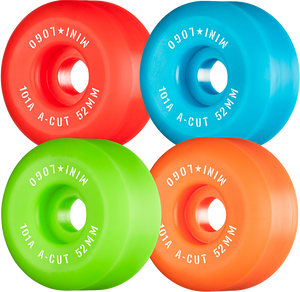 Ml A-Cut 52mm 101a Asst.Green/Red/Blue/Orange  Skateboard Wheels (Set of 4)