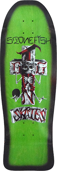 Dogtown Stonefish Skateboard Deck -10.12x30.32 Green/Black Fade DECK ONLY