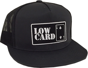 Lowcard Classic Canvas Trucker Mesh Skate HAT - Adjustable Black 