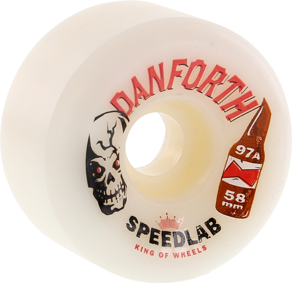 Speedlab Danforth 58mm 97a White Skateboard Wheels (Set of 4)