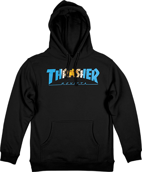 Thrasher Argentina Hooded Sweatshirt - SMALL Black