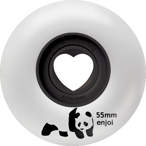 Enjoi Panda 55mm White Skateboard Wheels (Set of 4)