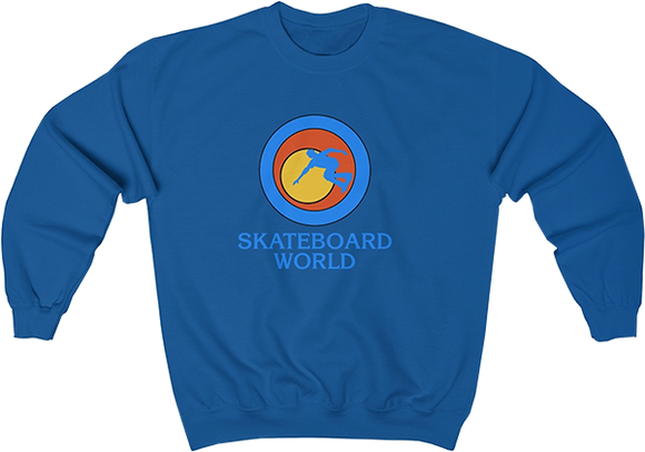 45rpm Skateboard World Crew Sweatshirt - LARGE Blue