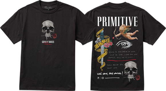 Primitive Gn'R Don'T Cry T-Shirt - Size: MEDIUM Black