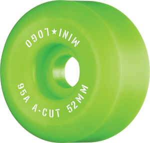 Ml A-Cut Hybrid 52mm 95a Green Skateboard Wheels (Set of 4)