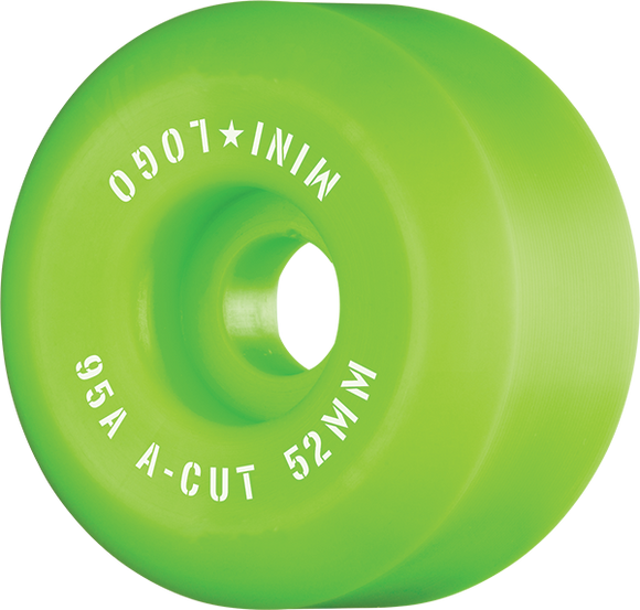 Ml A-Cut Hybrid 52mm 95a Green Skateboard Wheels (Set of 4)