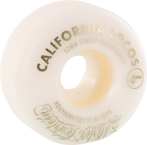 Ca Locos X Mister Cartoon Irons 52mm 99a White Skateboard Wheels (Set of 4)