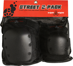 Triple 8 Street 2/Pack - L Black - Knee/Elbow Pad Set