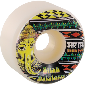 Satori Delatorre Ganesh 52mm 101a White Skateboard Wheels (Set of 4)