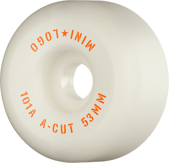 Mini Logo A-Cut 53mm 101a White  Skateboard Wheels (Set of 4)