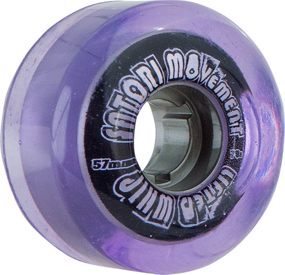 Satori Lifted Whip Cruiser 57mm 78a Clear.Purple Skateboard Wheels (Set of 4)