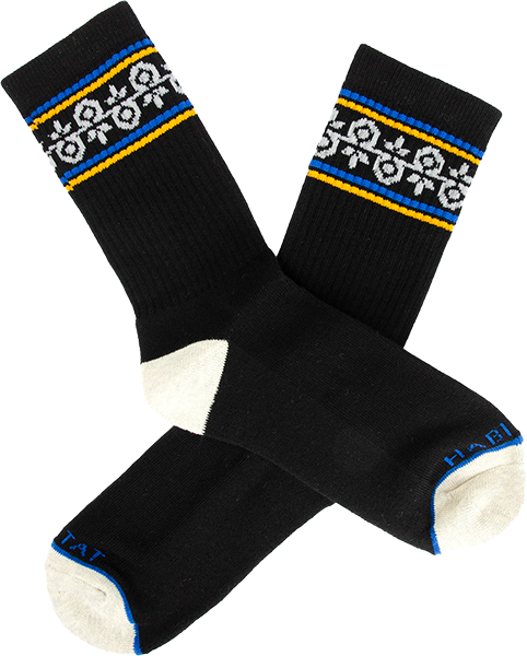 Habitat Geo-Pod Crew Socks Black - Single Pair 