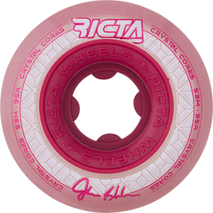 Ricta Shanahan Crystal Cores 53mm 95a Clear/Mtlc.Red Skateboard Wheels (Set of 4)