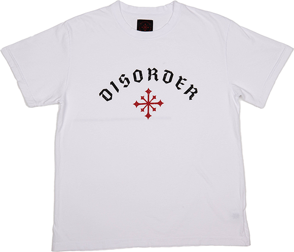 Disorder Arch Logo T-Shirt - Size: MEDIUM Optic White