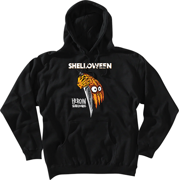 Heroin Shelloween Hooded Sweatshirt - X-LARGE Black