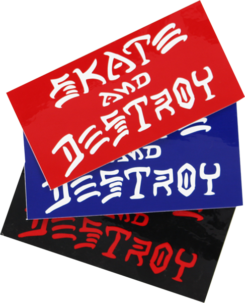 Thrasher Sk8 & Destroy Lg Decal Single Assorted Colors