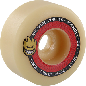 Spitfire F4 101a Tablet 52mm Natural/Red Skateboard Wheels (Set of 4)