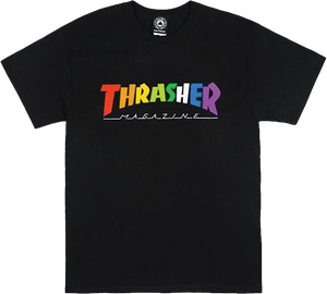 Thrasher Rainbow Mag T-Shirt - Size: MEDIUM Black