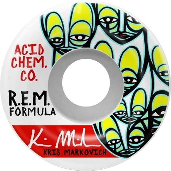 Acid Markovich Rem Ltd 56mm 101a White Skateboard Wheels (Set of 4)