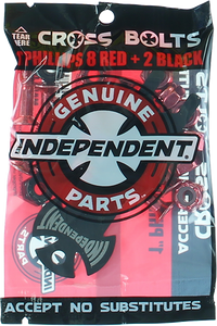 Independent Cross Bolts W/Tool 1" Phillips Black/Red 1set