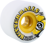 Sector 9 Slide Butterballs 70mm 80a White Longboard Wheels (Set of 4)