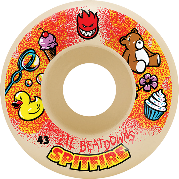 Spitfire F4 99a Classics Lil Beatdown 43mm Nat Skateboard Wheels (Set of 4)