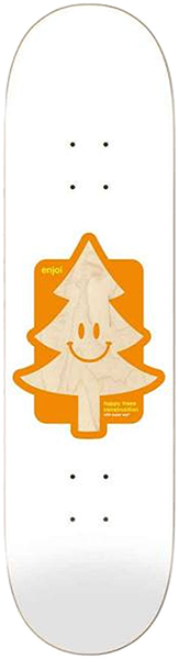 Enjoi Happy Tree Skateboard Deck -8.25 White Supersap DECK ONLY