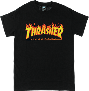 Thrasher Flame T-Shirt - Size: SMALL Black