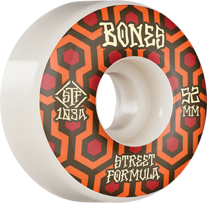 Bones Wheels STF V1 Retros 52mm 103a White Skateboard Wheels (Set of 4)