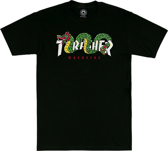 Thrasher Aztec T-Shirt - Size: MEDIUM Black