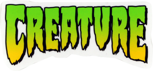 Creature Logo 4"x2"Decal Clear/Green/Yellow