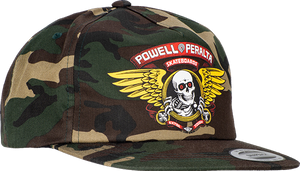 Powell Peralta Winged Ripper Patch Skate HAT - Adjustable Camo 