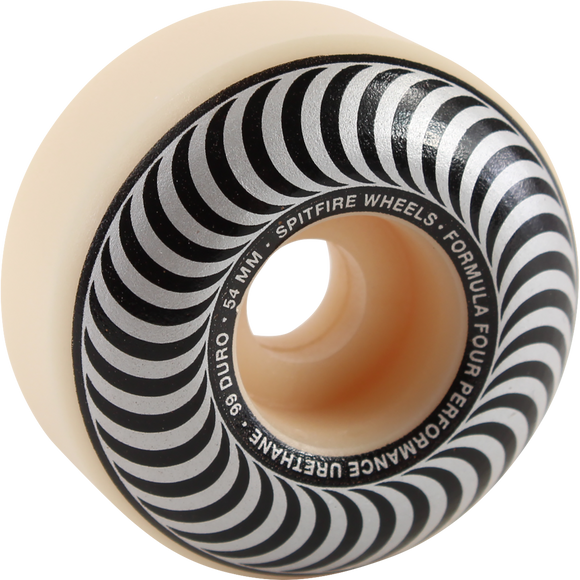 Spitfire F4 99a Classic Swirl 54mm White/Silver Skateboard Wheels (Set of 4)