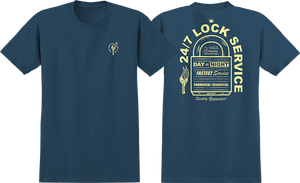 Real On Lock T-Shirt - Size: MEDIUM Blue Dusk