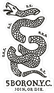 5BORO JOIN OR DIE SNAKE STICKER