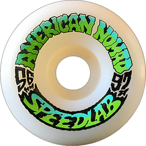 Speedlab Nomads 56mm 97a Grass Stains Natural/Green Skateboard Wheels (Set of 4)