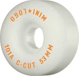 Mini Logo C-Cut 53mm 101a White  Skateboard Wheels (Set of 4)