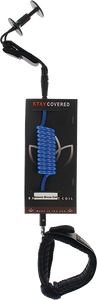 Stay Covered Coiled Bicep Bodyboard Leash Blu